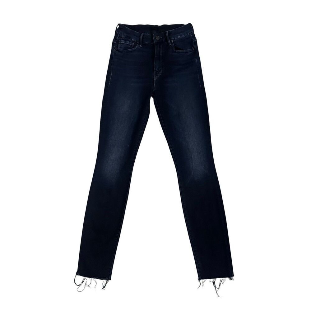 Mother Jeans Womens 24 High Waisted The Looker Skinny Ankle Fray in Last Call